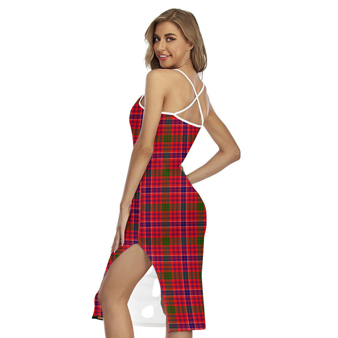 MacRae Modern Tartan Plaid Back Cross Cami Dress