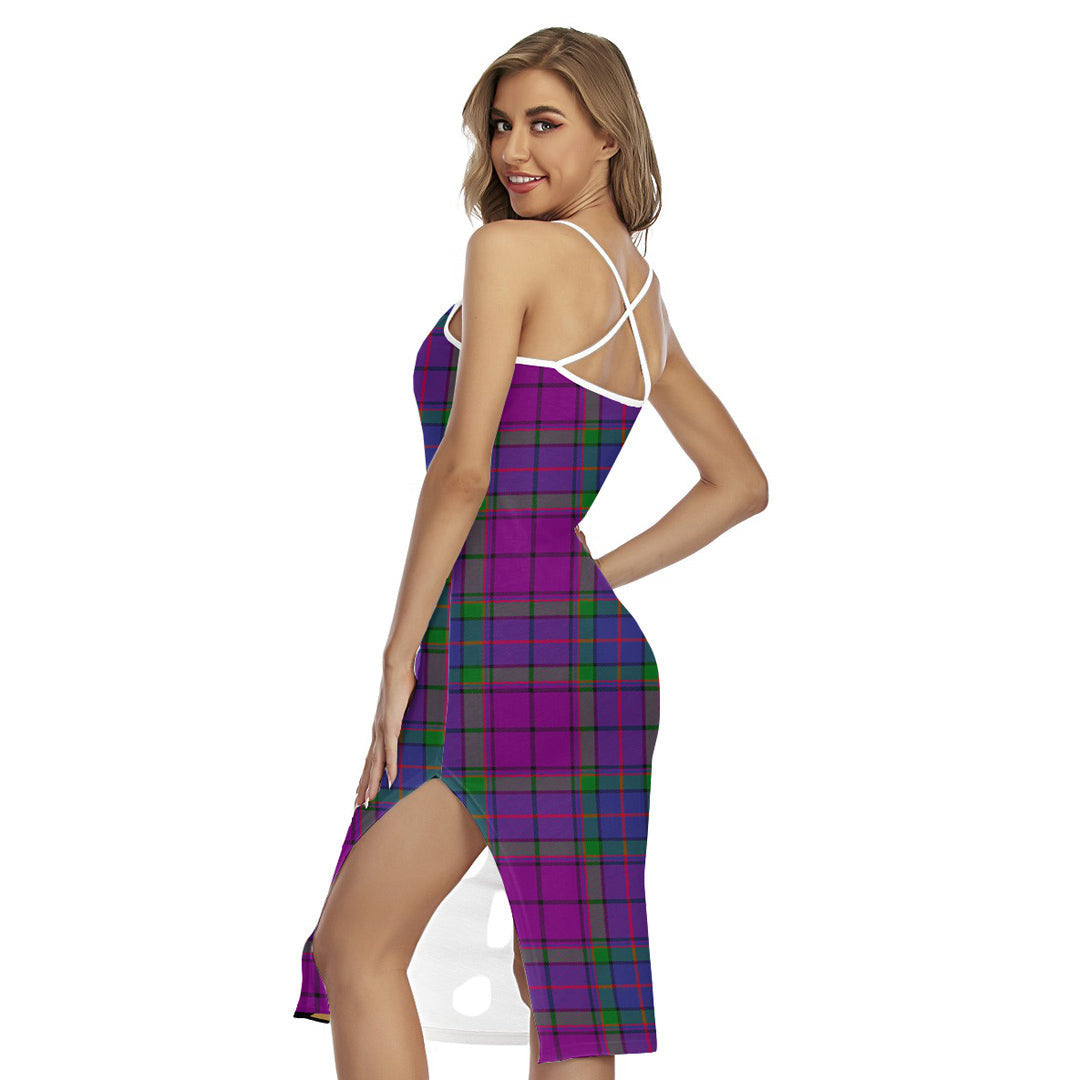Wardlaw Modern Tartan Plaid Back Cross Cami Dress