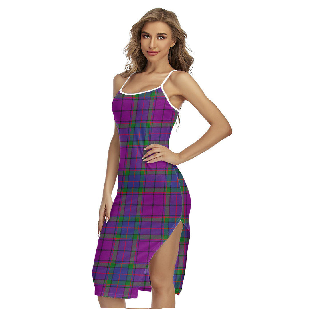 Wardlaw Modern Tartan Plaid Back Cross Cami Dress