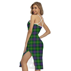 Tait Modern Tartan Plaid Back Cross Cami Dress