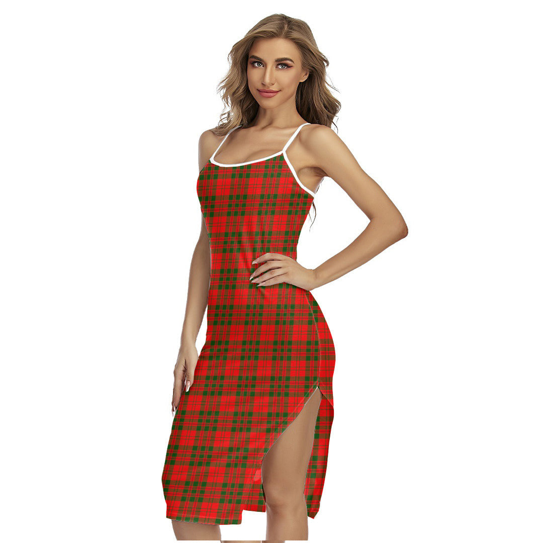 Livingstone Modern Tartan Plaid Back Cross Cami Dress