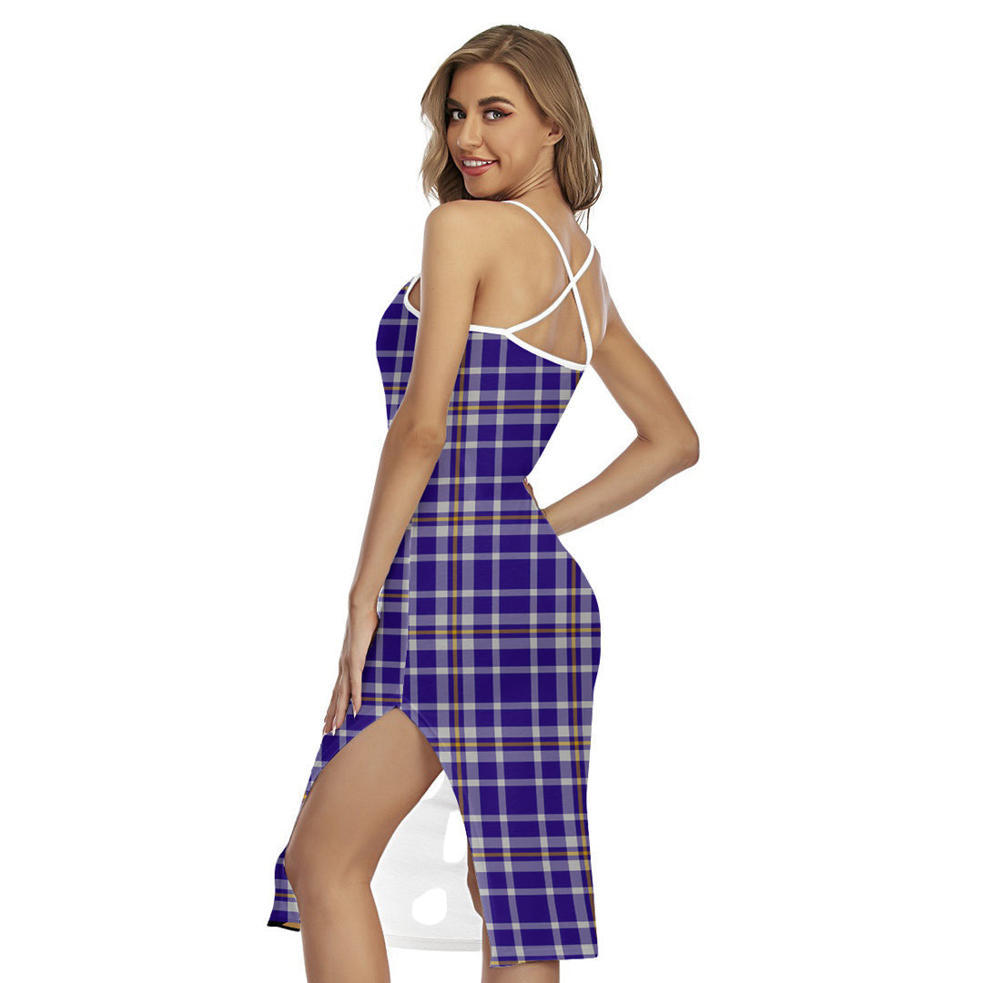 Ochterlony Tartan Plaid Back Cross Cami Dress