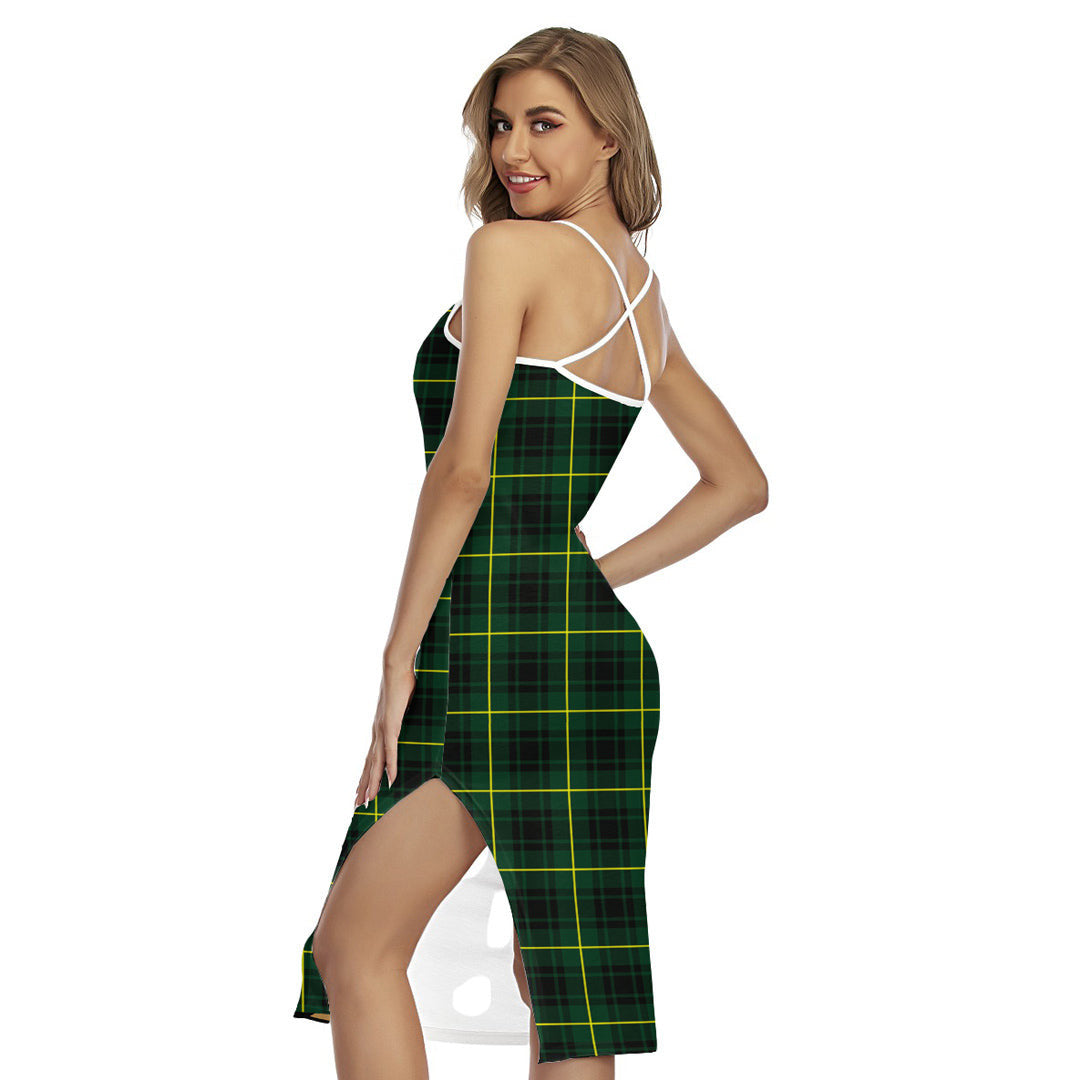 MacArthur Modern Tartan Plaid Back Cross Cami Dress