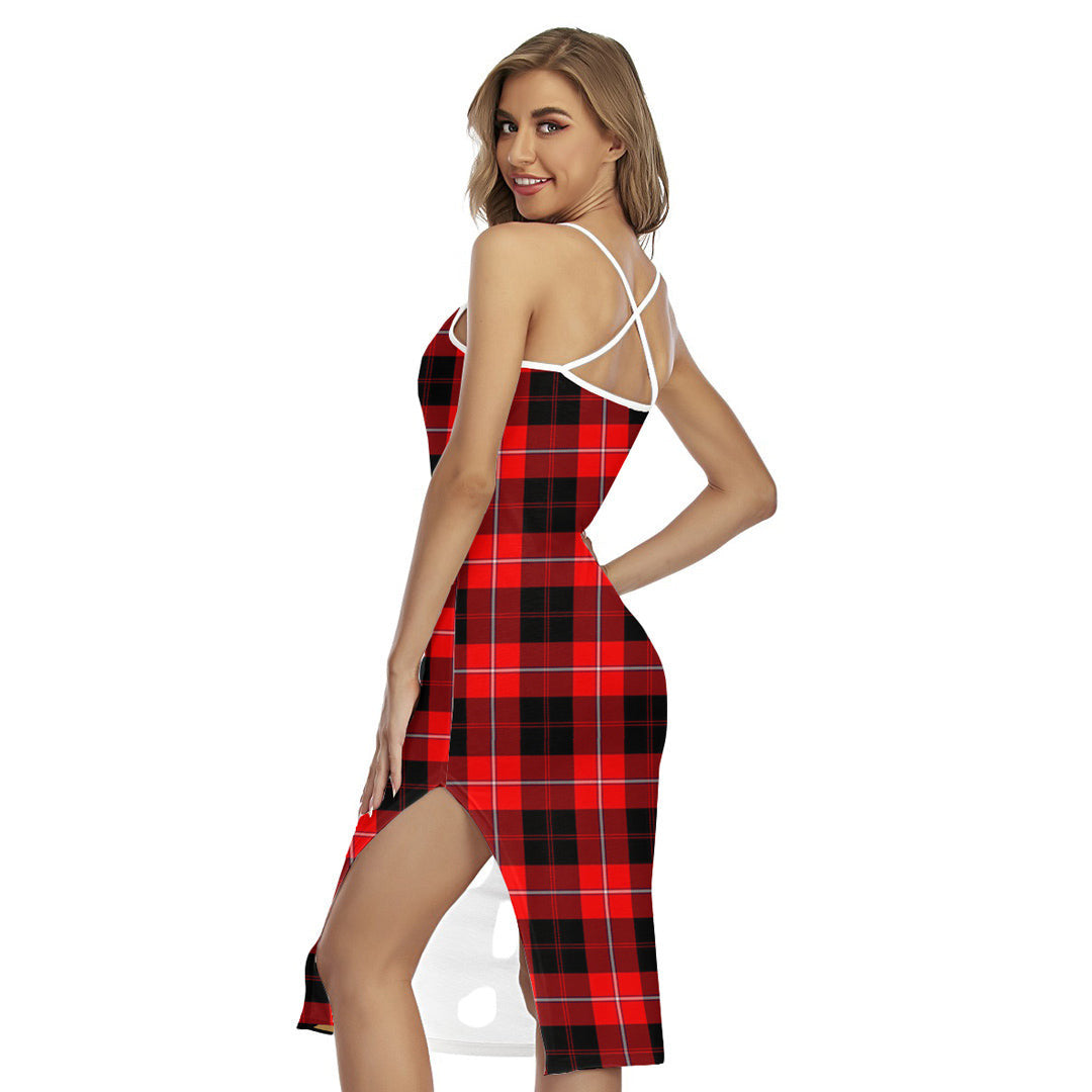 Cunningham Modern Tartan Plaid Back Cross Cami Dress