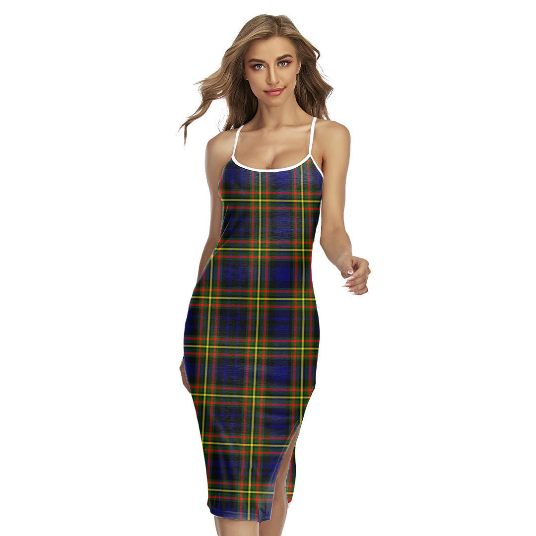 MacLellan Modern Tartan Plaid Back Cross Cami Dress