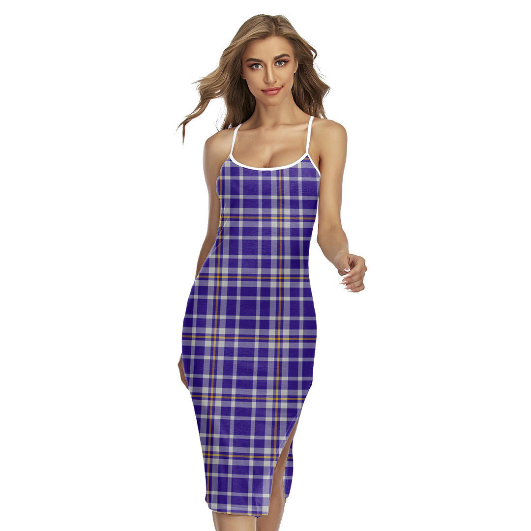 Ochterlony Tartan Plaid Back Cross Cami Dress