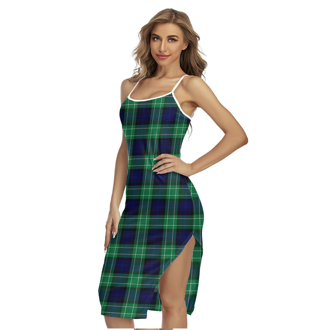 Abercrombie Tartan Plaid Back Cross Cami Dress