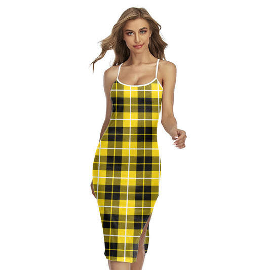 Barclay Dress Modern Tartan Plaid Back Cross Cami Dress