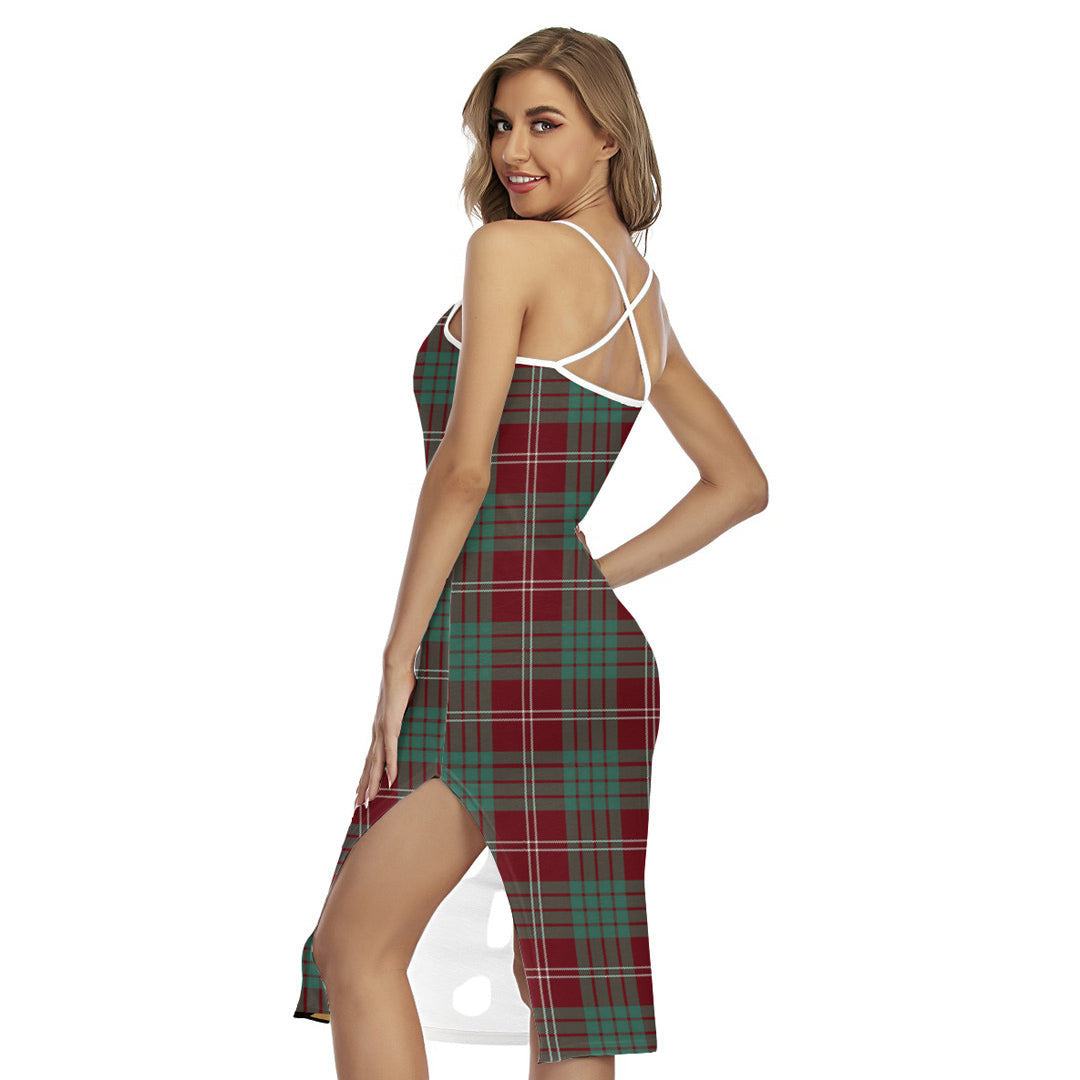 Crawford Modern Tartan Plaid Back Cross Cami Dress