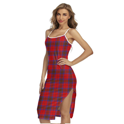 Leslie Modern Tartan Plaid Back Cross Cami Dress