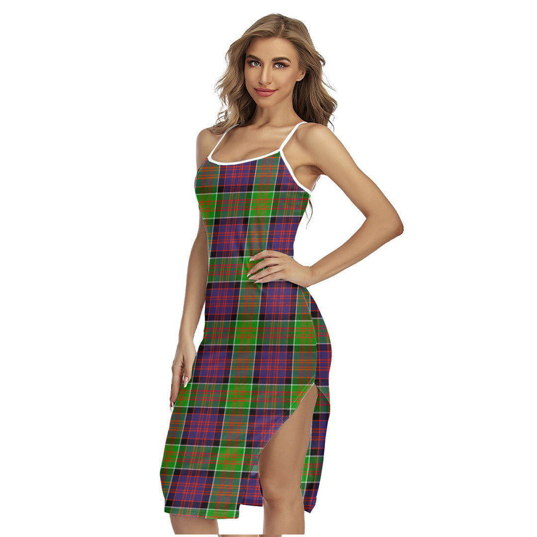 MacDonald of Clanranald Tartan Plaid Back Cross Cami Dress