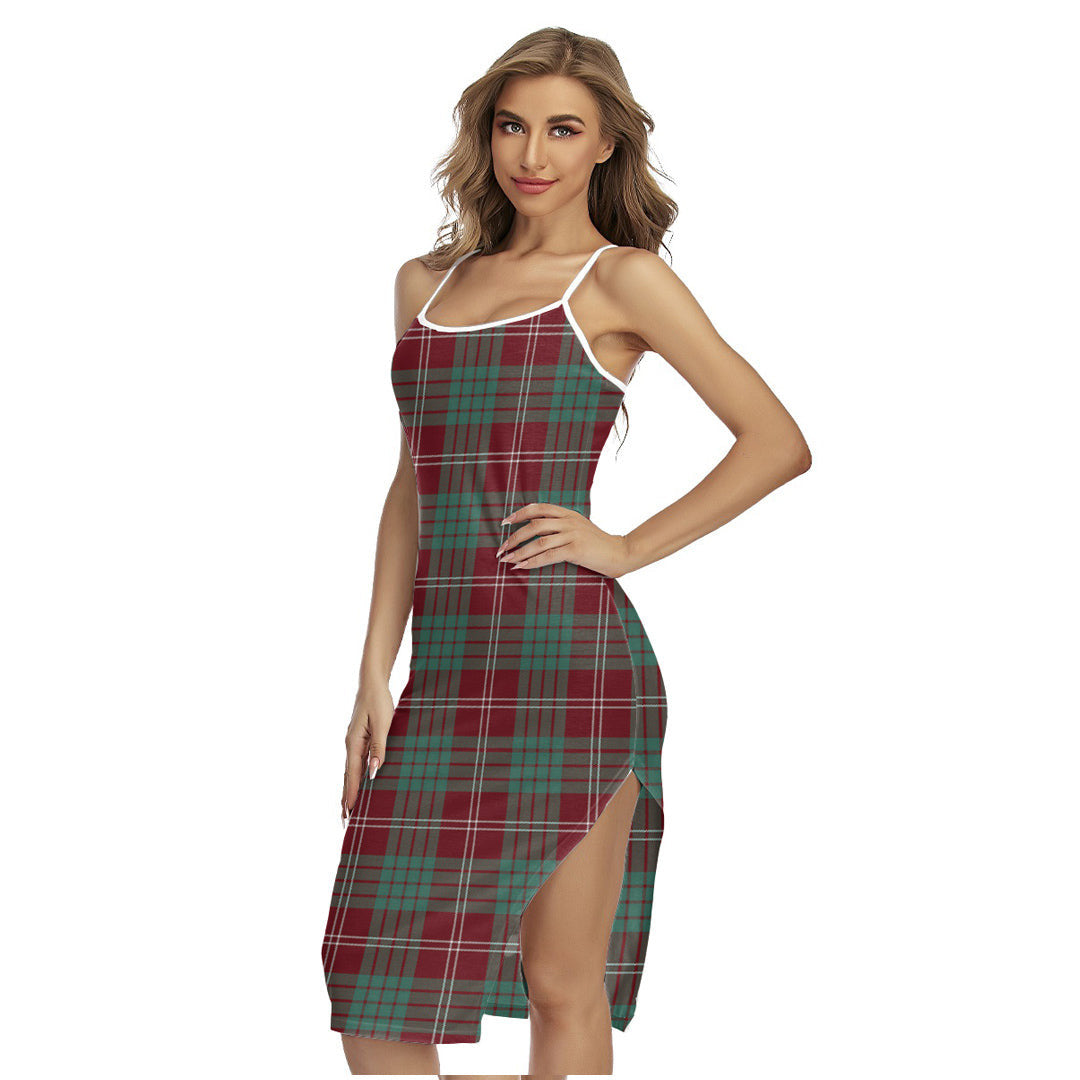 Crawford Modern Tartan Plaid Back Cross Cami Dress