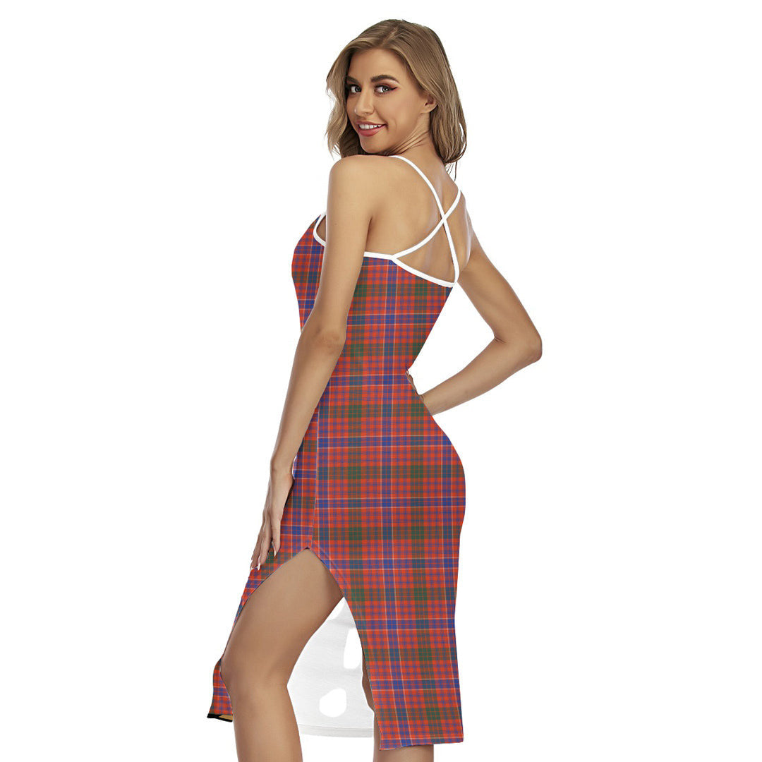 MacRae Ancient Tartan Plaid Back Cross Cami Dress