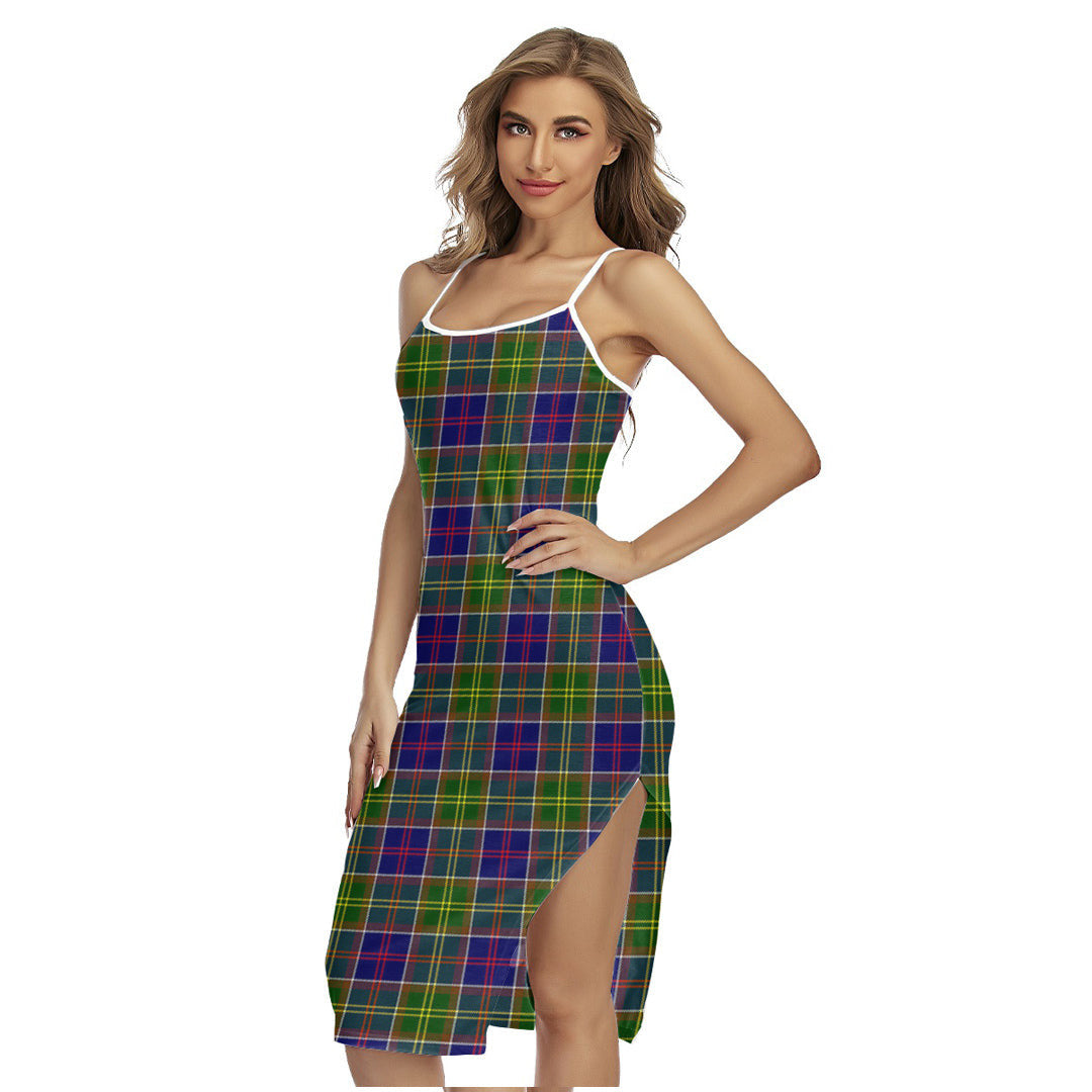 Ayrshire District Tartan Plaid Back Cross Cami Dress