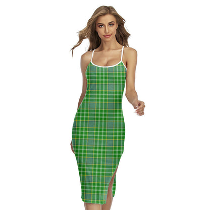 Currie Tartan Plaid Back Cross Cami Dress