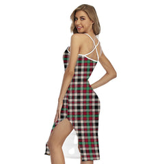 Borthwick Dress Ancient Tartan Plaid Back Cross Cami Dress