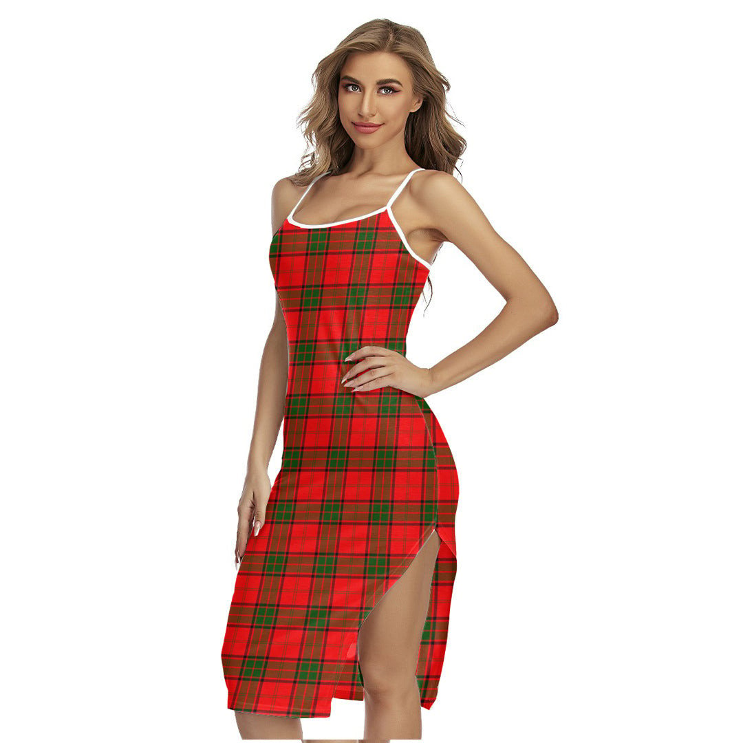 Adair Tartan Plaid Back Cross Cami Dress