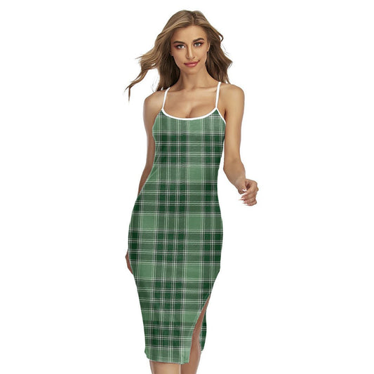 MacDonald Lord of the Isles Hunting Tartan Plaid Back Cross Cami Dress