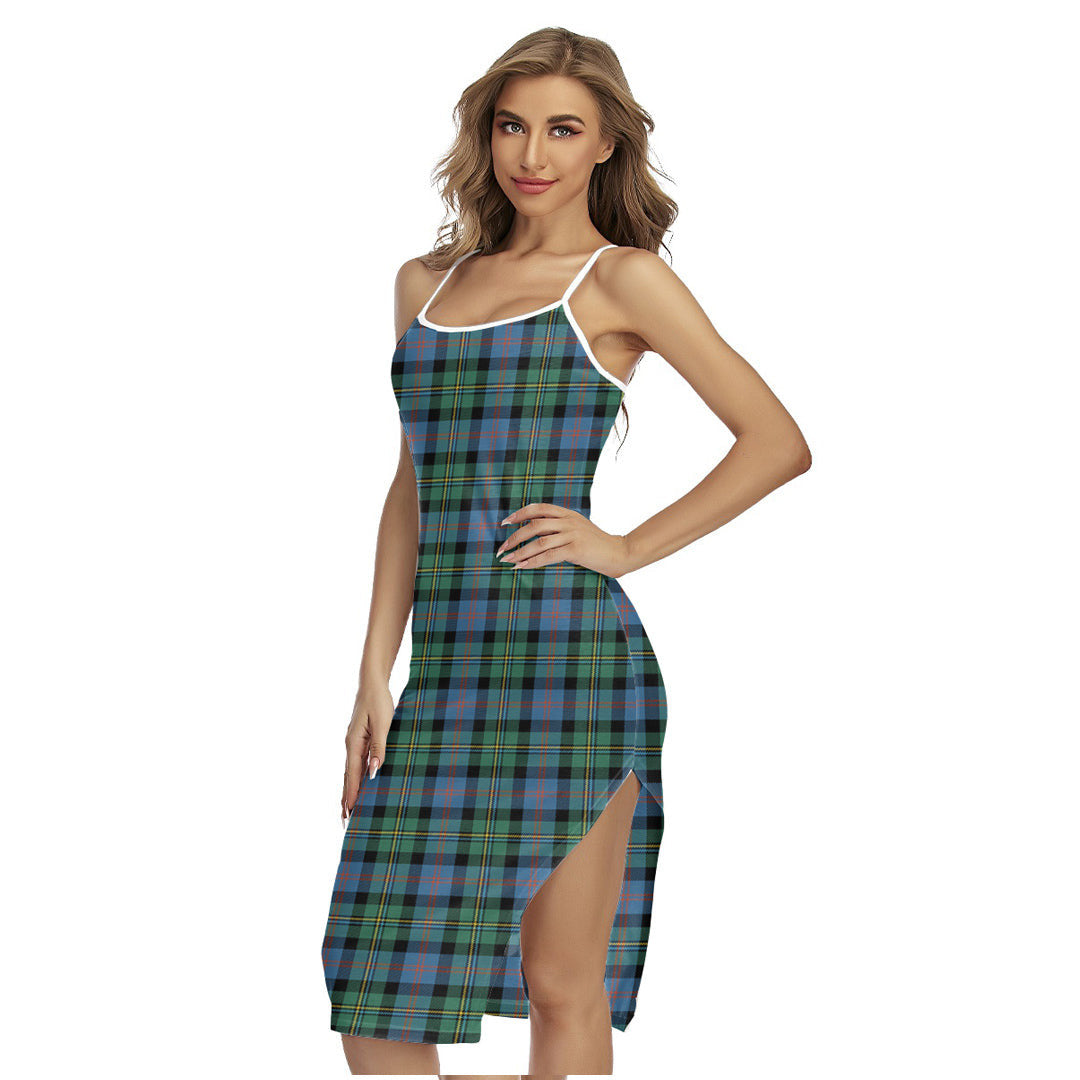 Malcolm Ancient Tartan Plaid Back Cross Cami Dress