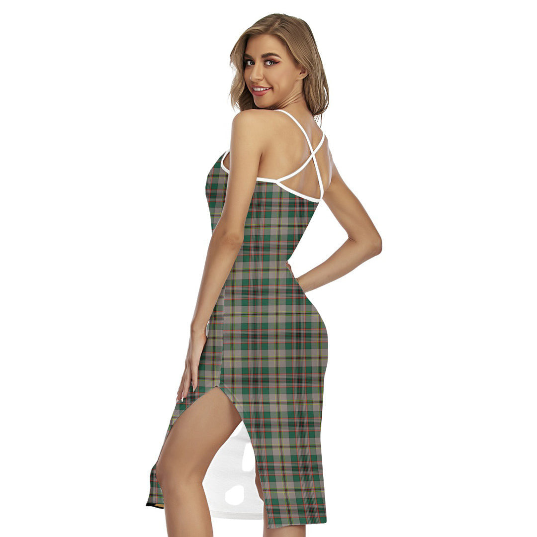 Craig Ancient Tartan Plaid Back Cross Cami Dress