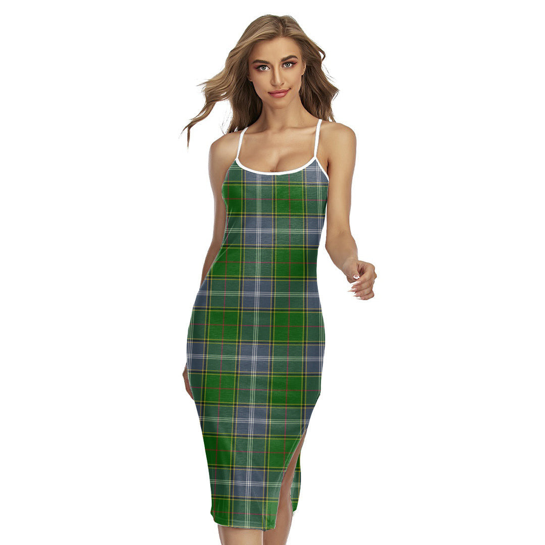 Pringle Tartan Plaid Back Cross Cami Dress