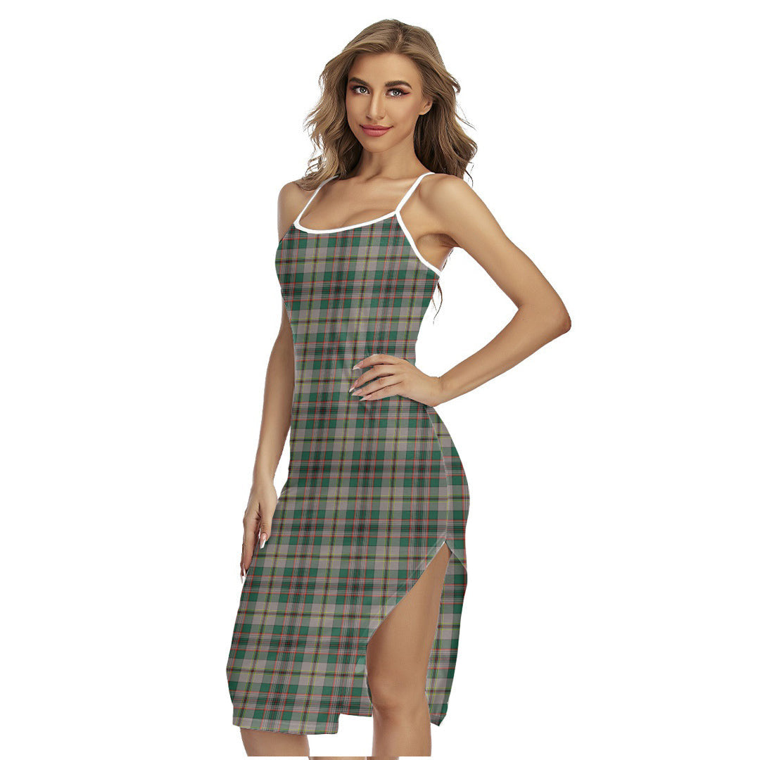 Craig Ancient Tartan Plaid Back Cross Cami Dress