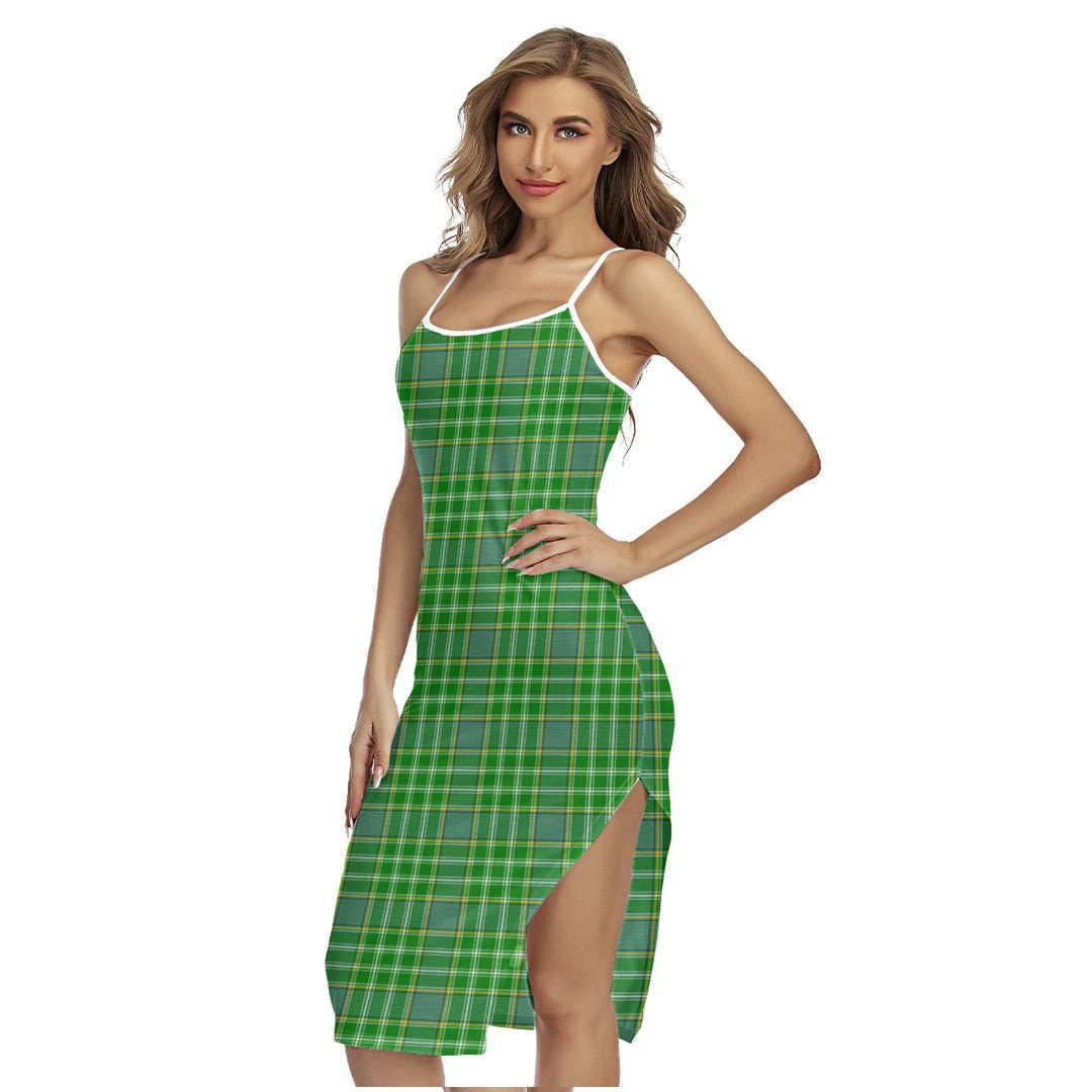 Currie Tartan Plaid Back Cross Cami Dress