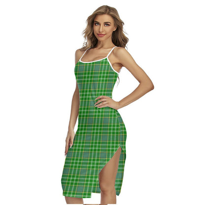 Currie Tartan Plaid Back Cross Cami Dress