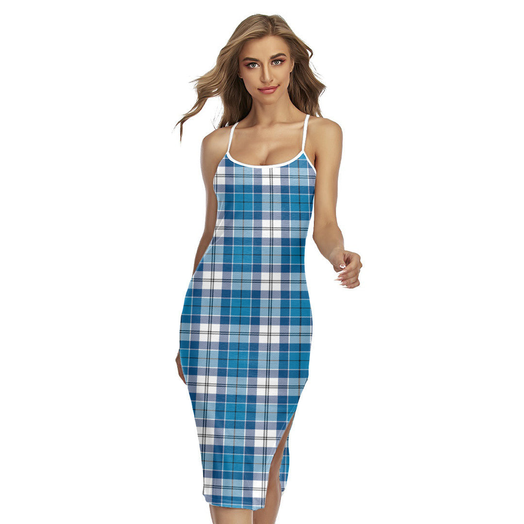 Roberton Tartan Plaid Back Cross Cami Dress