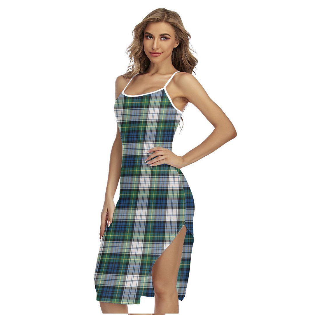 Gordon Dress Ancient Tartan Plaid Back Cross Cami Dress