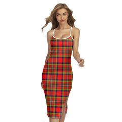 Hepburn Tartan Plaid Back Cross Cami Dress