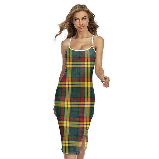 MacMillan Old Modern Tartan Plaid Back Cross Cami Dress