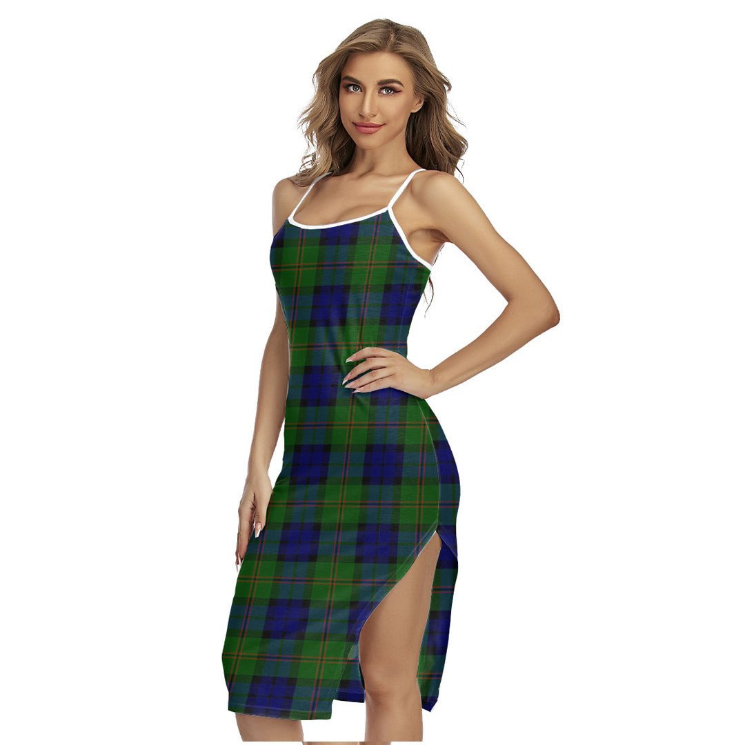 Dundas Modern Tartan Plaid Back Cross Cami Dress