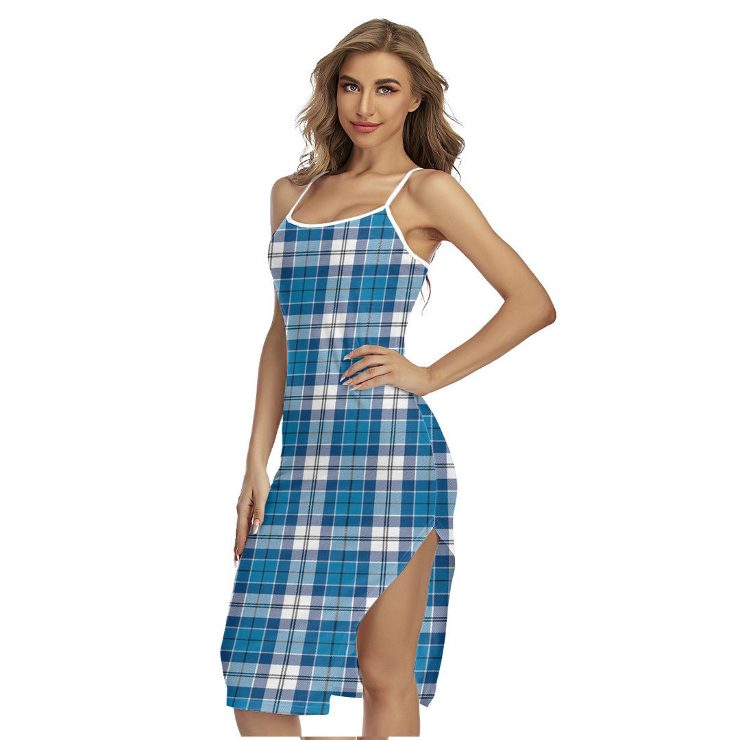 Roberton Tartan Plaid Back Cross Cami Dress