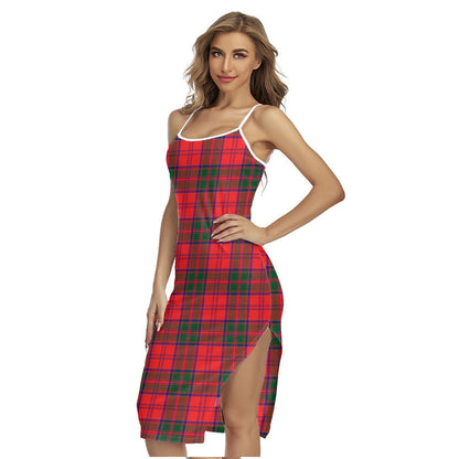 Drummond Modern Tartan Plaid Back Cross Cami Dress