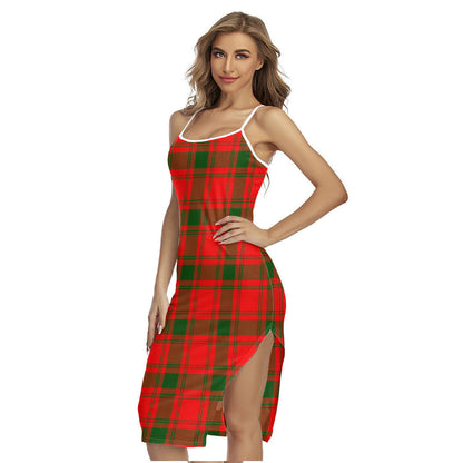 MacQuarrie Modern Tartan Plaid Back Cross Cami Dress