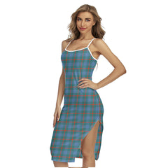 Agnew Ancient Tartan Plaid Back Cross Cami Dress