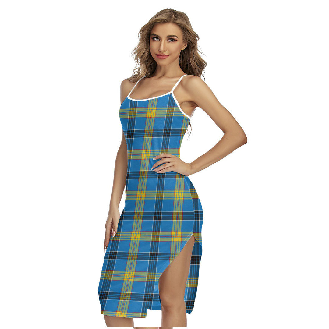 Laing Tartan Plaid Back Cross Cami Dress