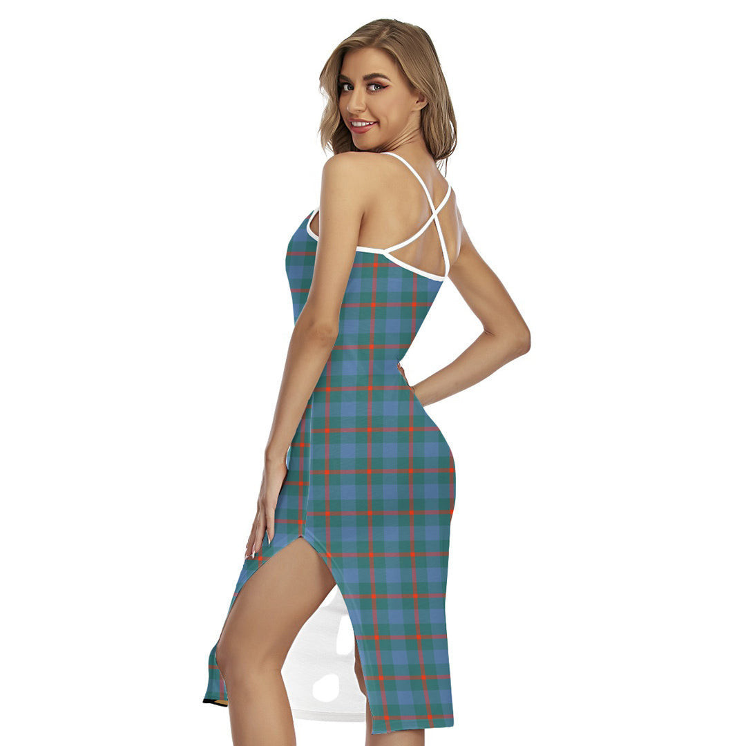 Agnew Ancient Tartan Plaid Back Cross Cami Dress