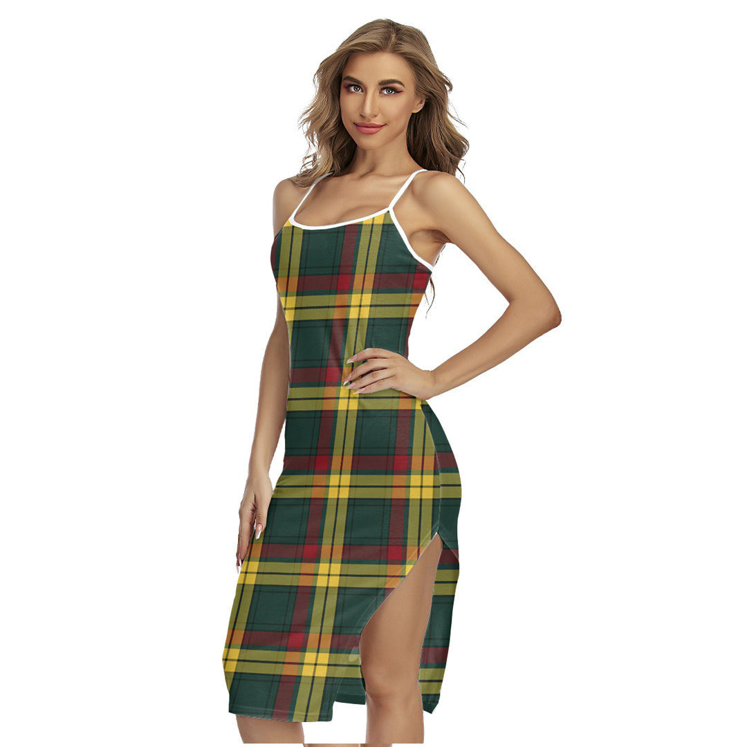 MacMillan Old Modern Tartan Plaid Back Cross Cami Dress