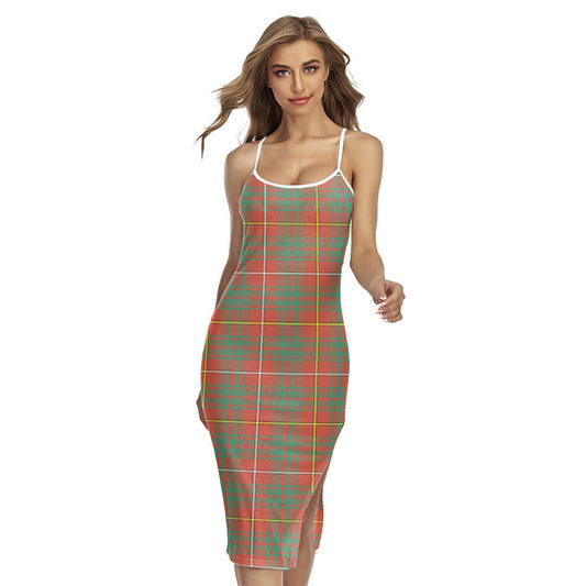 Bruce Ancient Tartan Plaid Back Cross Cami Dress