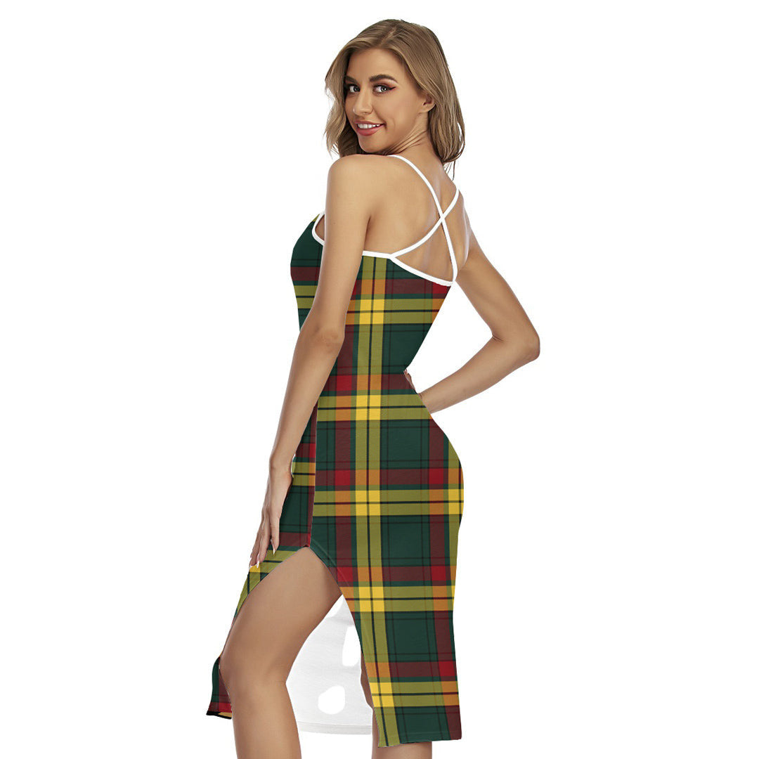 MacMillan Old Modern Tartan Plaid Back Cross Cami Dress
