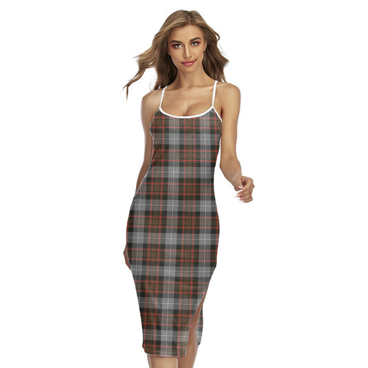 MacRae Hunting Weathered Tartan Plaid Back Cross Cami Dress