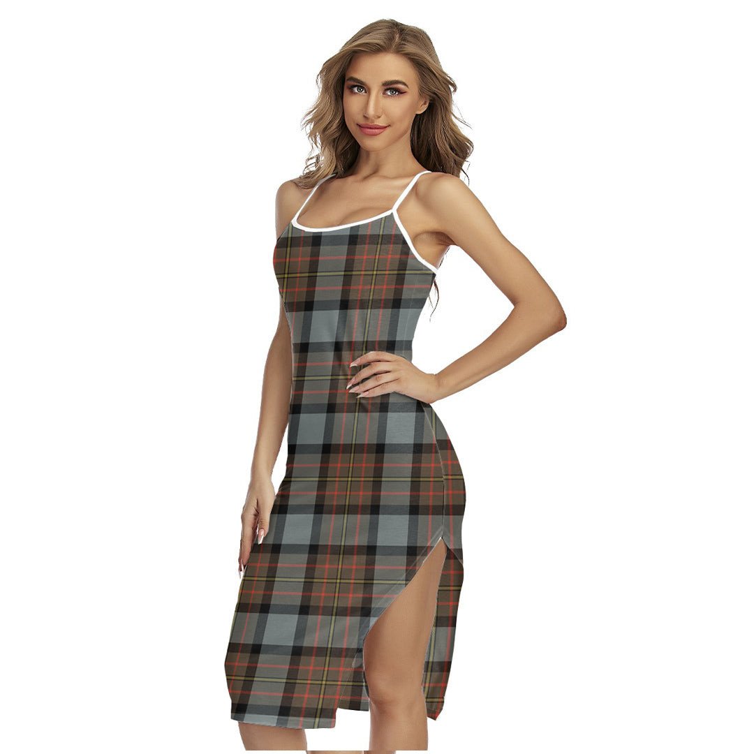 MacLaren Weathered Tartan Plaid Back Cross Cami Dress