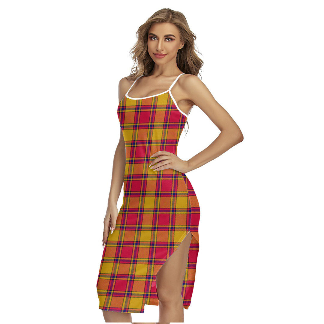 Scrymgeour Tartan Plaid Back Cross Cami Dress