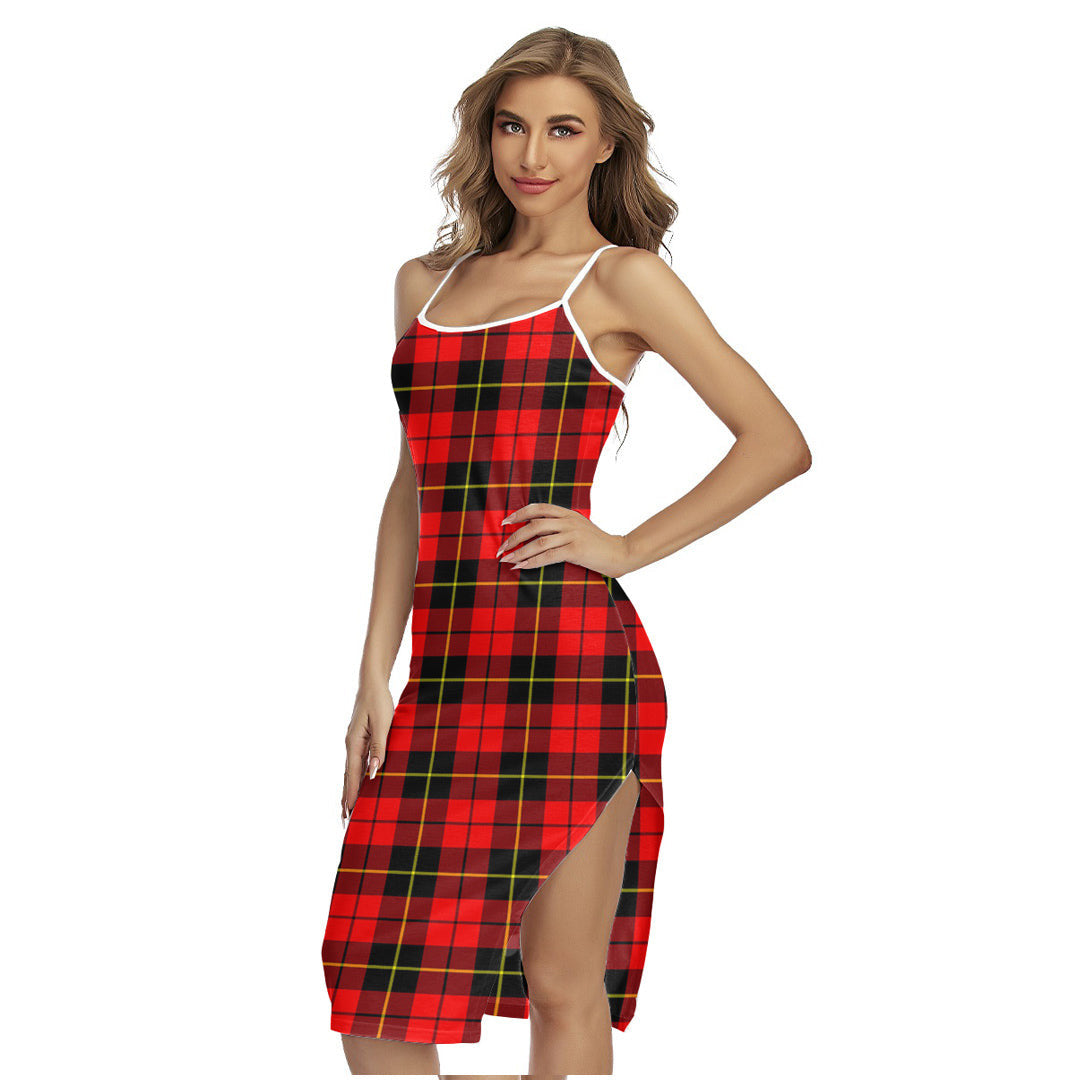 Wallace Hunting Red Tartan Plaid Back Cross Cami Dress