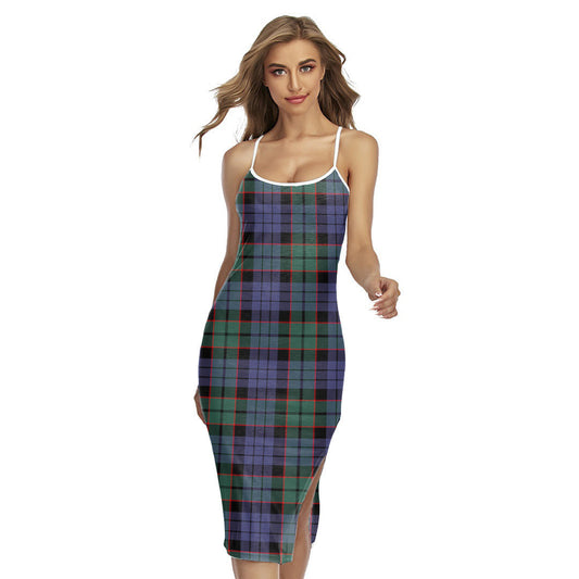 Fletcher Modern Tartan Plaid Back Cross Cami Dress