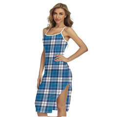 Strathclyde District Tartan Plaid Back Cross Cami Dress