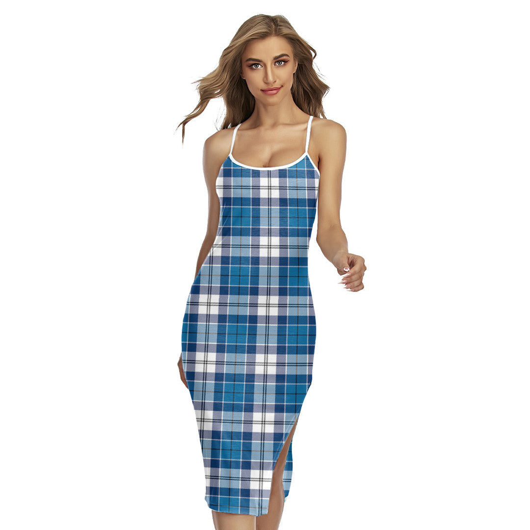 Strathclyde District Tartan Plaid Back Cross Cami Dress