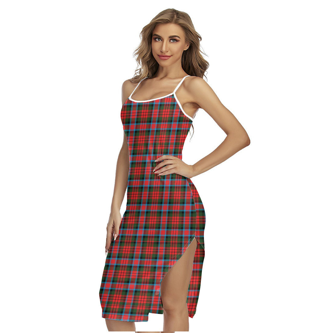 MacDuff Modern Tartan Plaid Back Cross Cami Dress